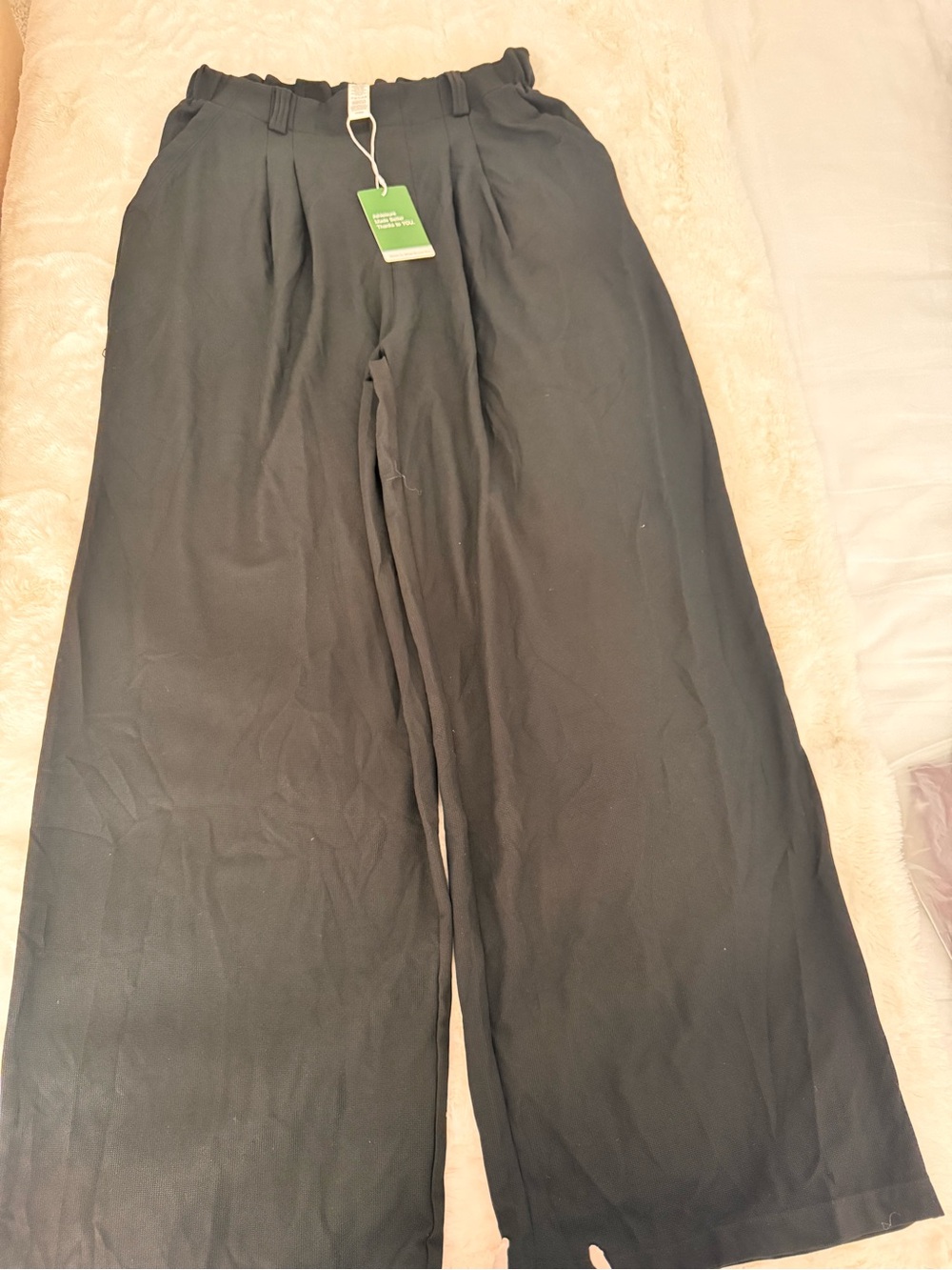 Halara Women’s Wide-Leg Pull-On casual Pants — Black NWT size M Tall